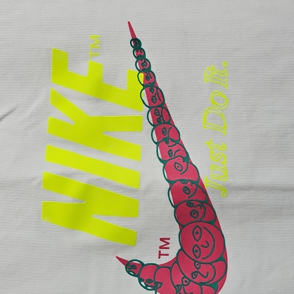Nike White Long Sleeve Tee with Neon Graphics - Picture 6 of 11